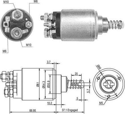 MAGNETI MARELLI Тяговое реле, стартер 940113050389